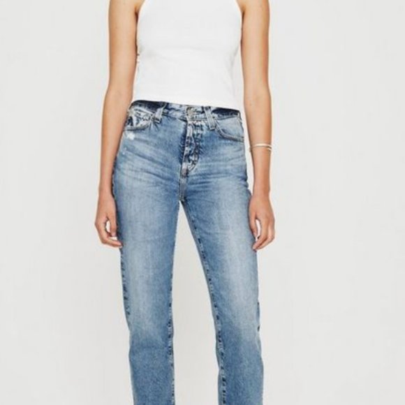 Ag Adriano Goldschmied Denim - AG Adriano Goldschmied Women's Light Wash Frayed Hem, size 31